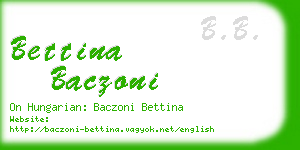 bettina baczoni business card